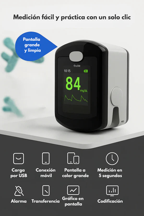Monitor glucosa sin pinchazos GlucoSmart